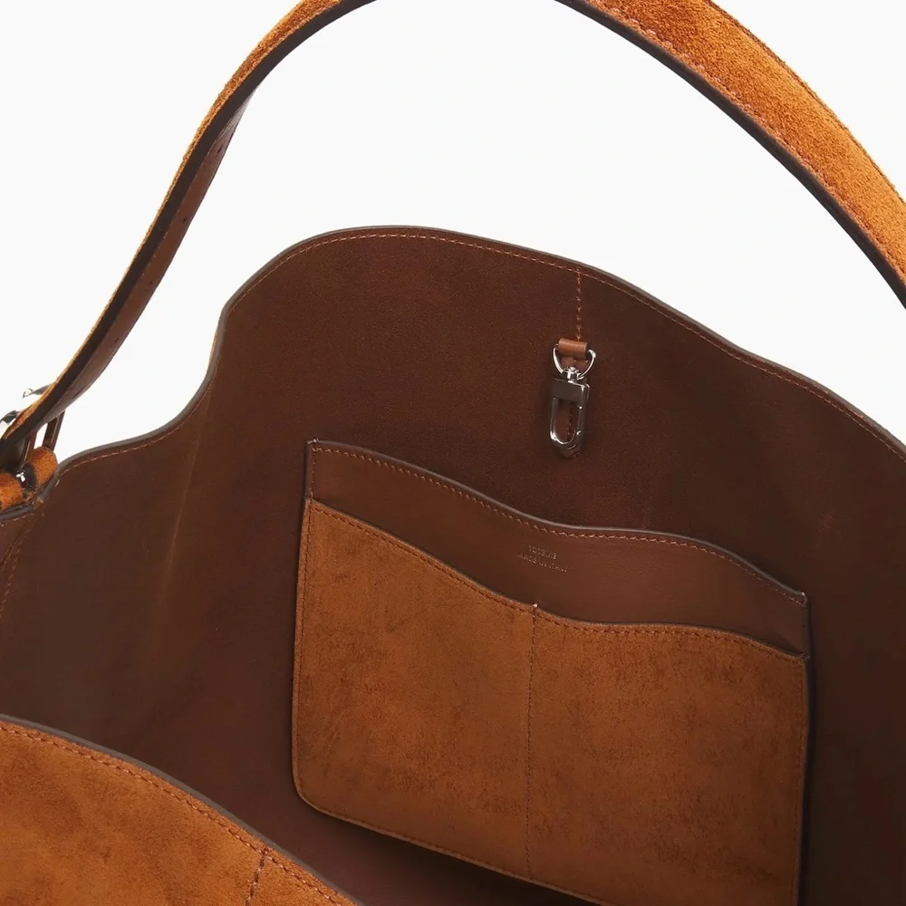Toteme Large Suede Belted Tote Bag - Picture 4 of 5